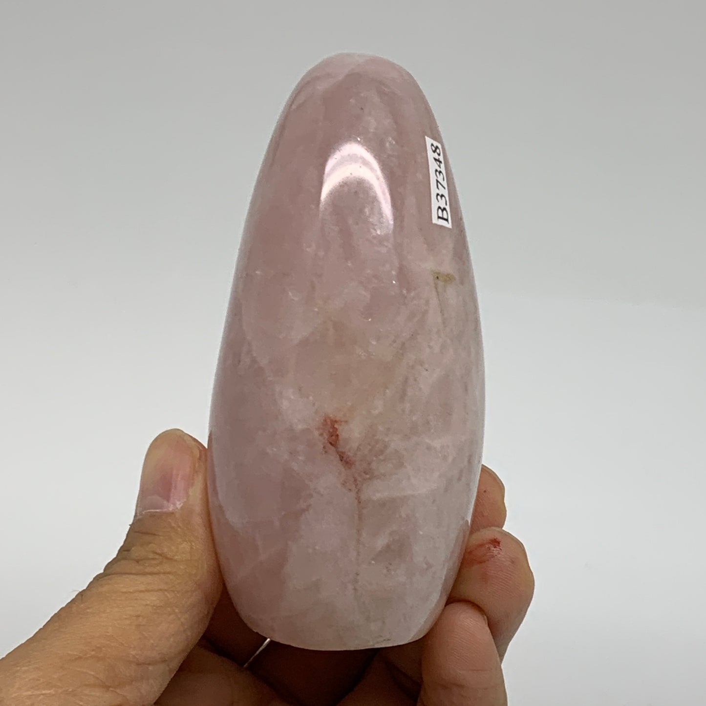 0.82 lbs, 3.7"x2.4"x1.7", Rose Quartz Crystal Freeform Polished Crystal, B37348
