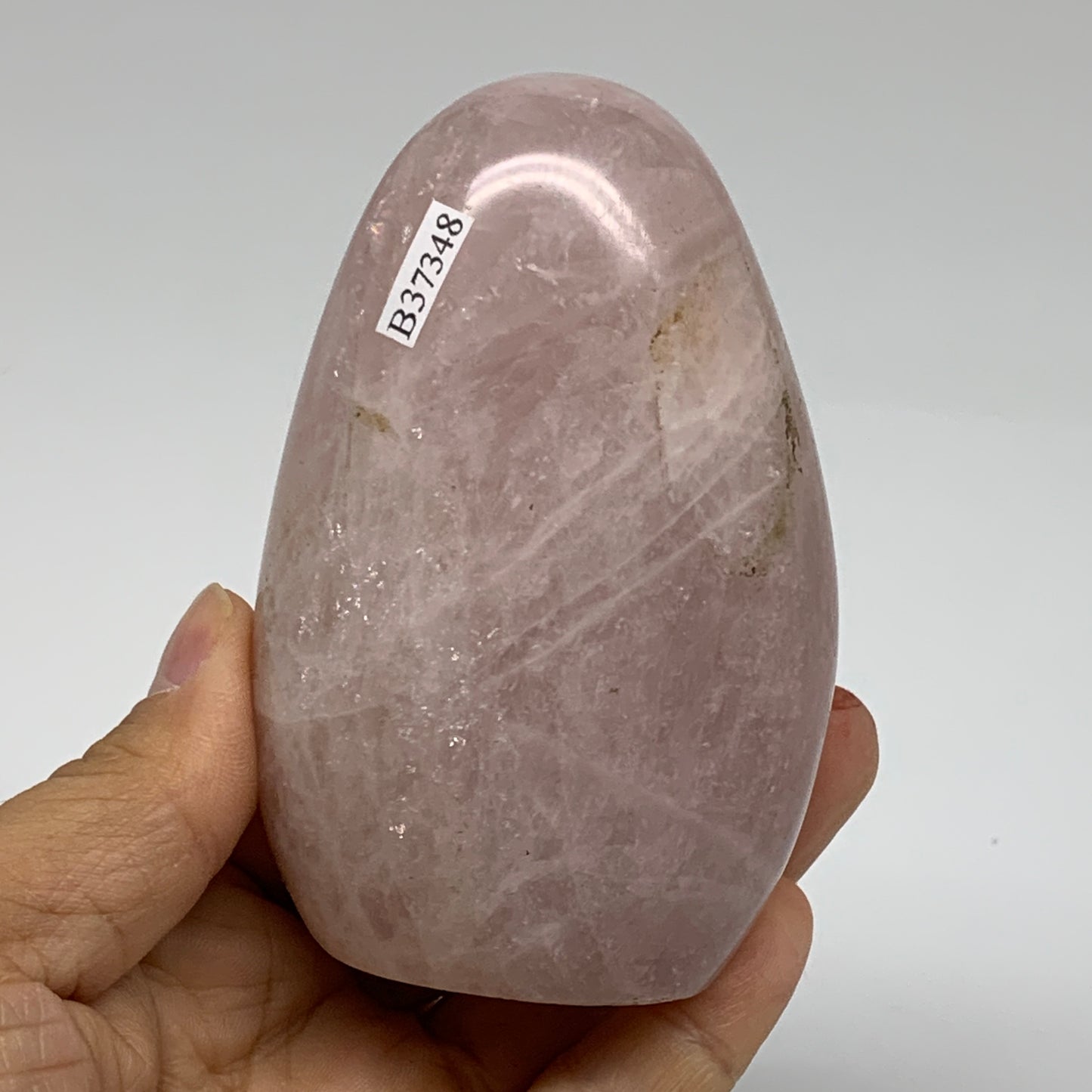 0.82 lbs, 3.7"x2.4"x1.7", Rose Quartz Crystal Freeform Polished Crystal, B37348