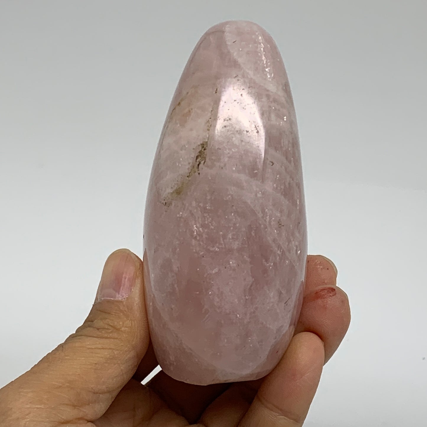 0.82 lbs, 3.7"x2.4"x1.7", Rose Quartz Crystal Freeform Polished Crystal, B37348