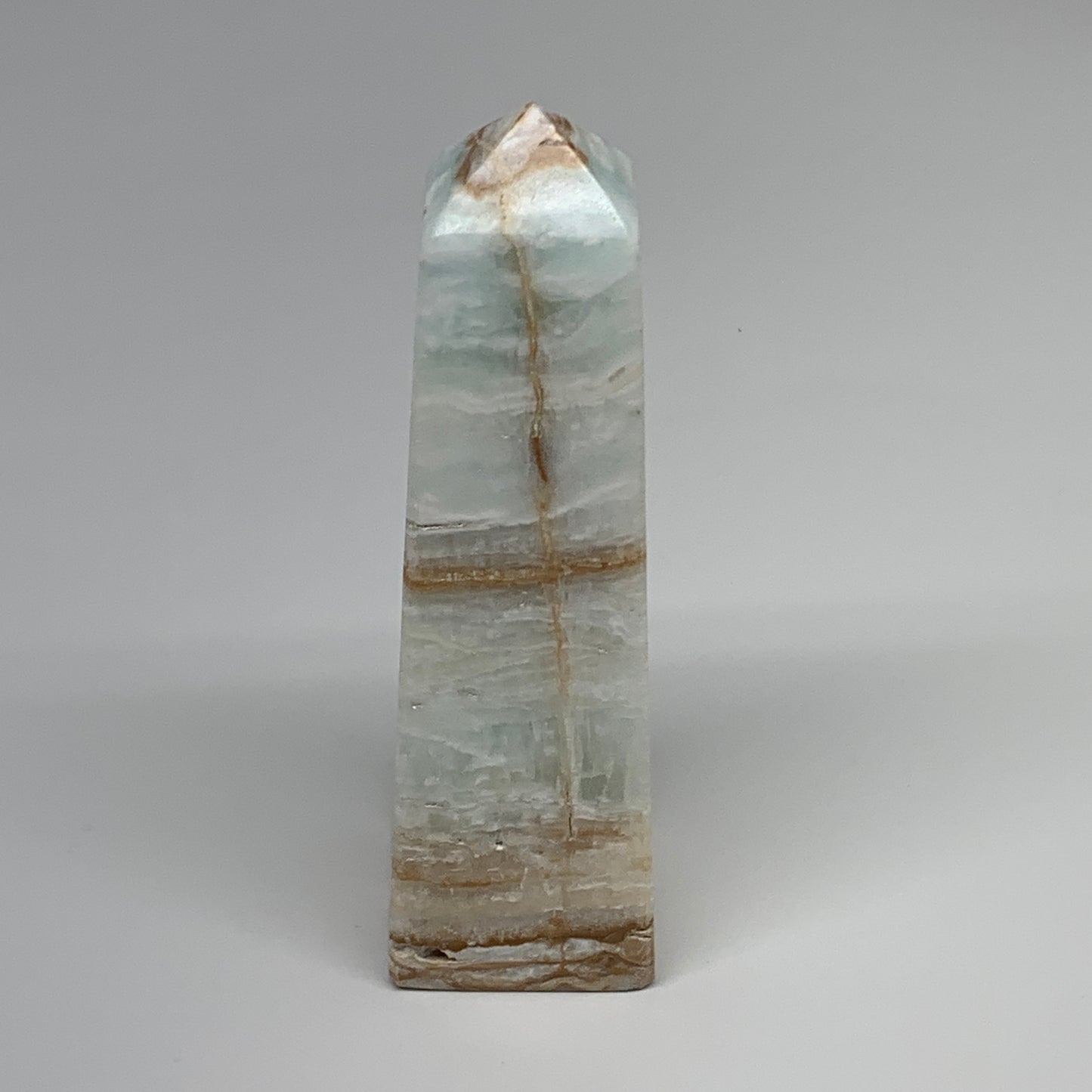 0.57 lbs, 4.5"x1.4"x1.3", Caribbean Calcite Tower Gemstone @Afghanistan, B33705