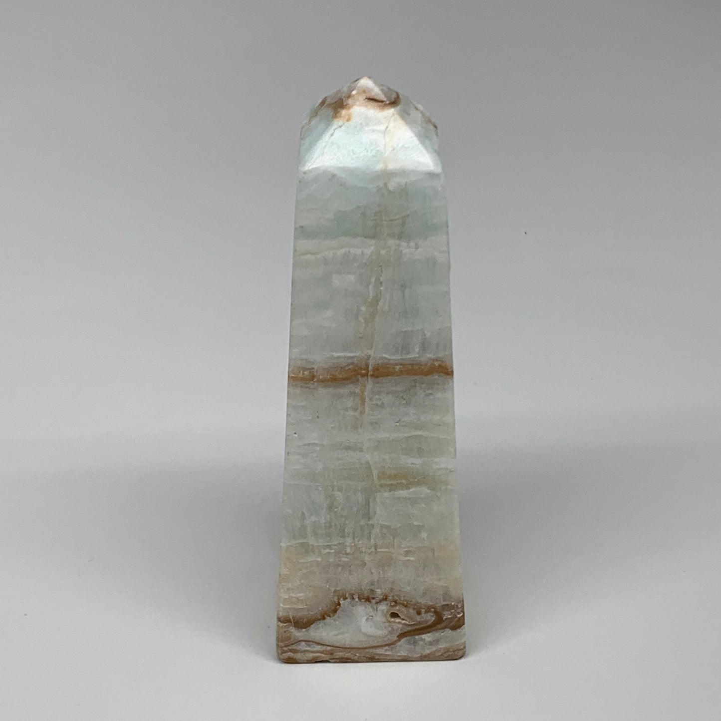 0.57 lbs, 4.5"x1.4"x1.3", Caribbean Calcite Tower Gemstone @Afghanistan, B33705