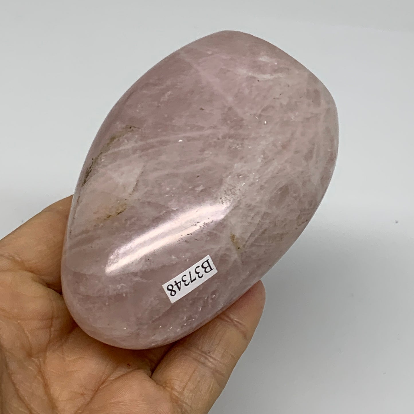 0.82 lbs, 3.7"x2.4"x1.7", Rose Quartz Crystal Freeform Polished Crystal, B37348