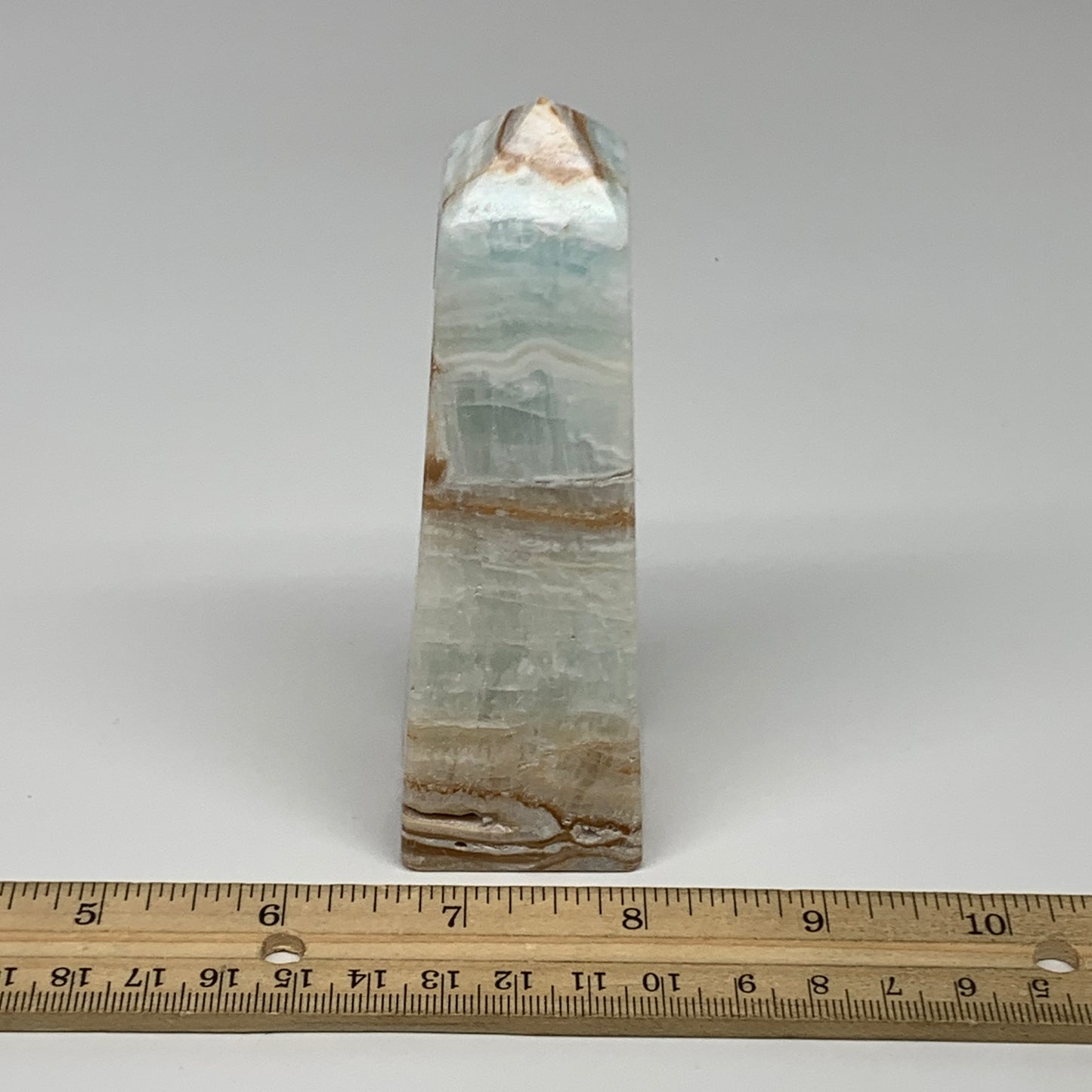 0.57 lbs, 4.5"x1.4"x1.3", Caribbean Calcite Tower Gemstone @Afghanistan, B33705