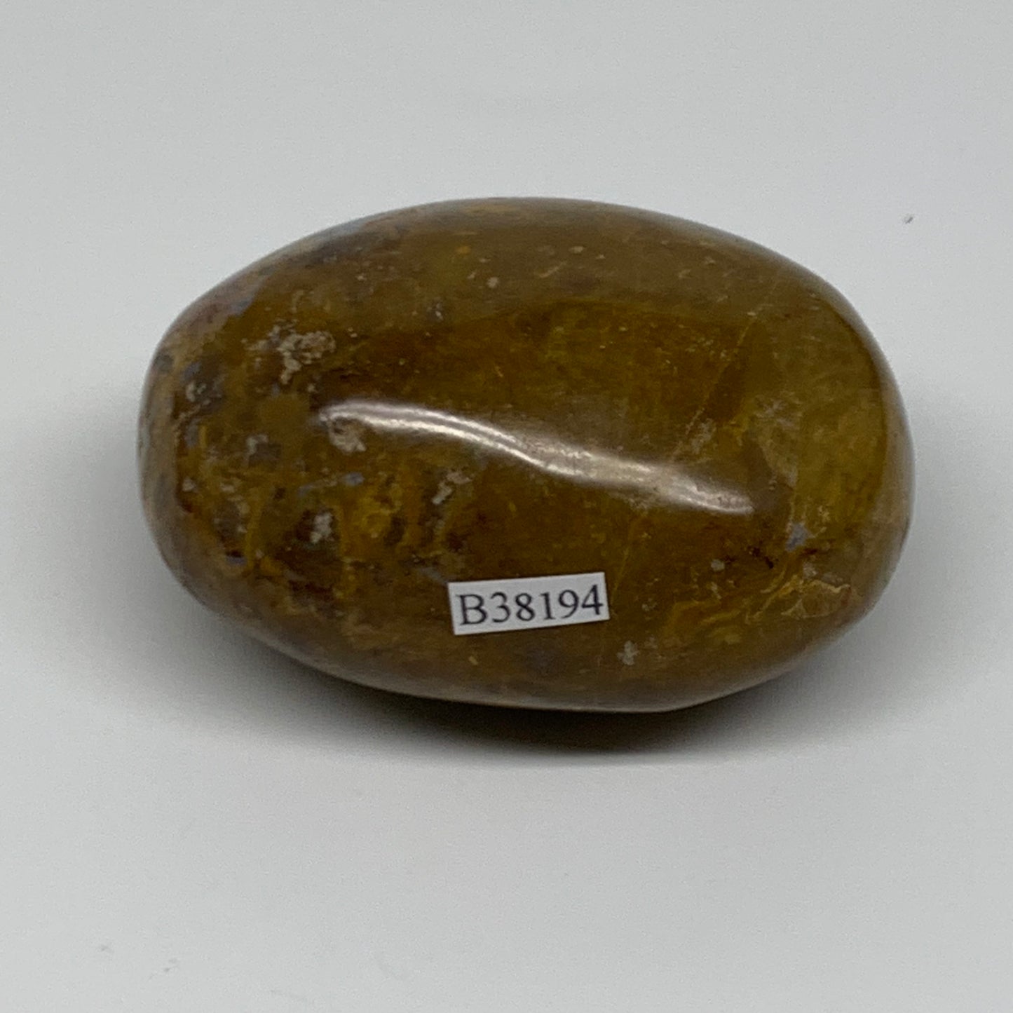 222.6g, 2.9"x2.1"x1.6" Natural Ocean Jasper Palm-Stone Orbicular Jasper, B38194