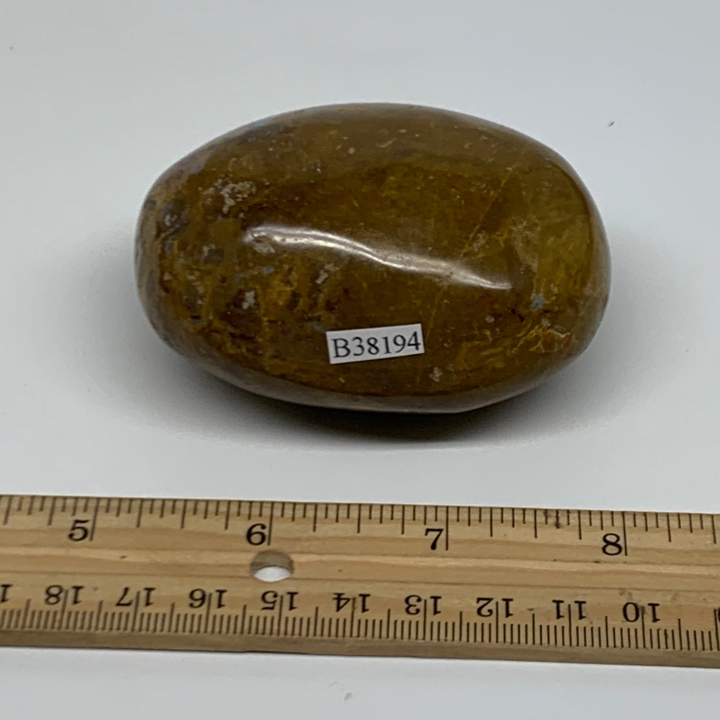 222.6g, 2.9"x2.1"x1.6" Natural Ocean Jasper Palm-Stone Orbicular Jasper, B38194