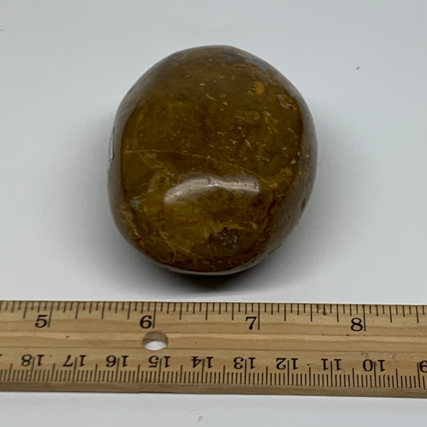 222.6g, 2.9"x2.1"x1.6" Natural Ocean Jasper Palm-Stone Orbicular Jasper, B38194