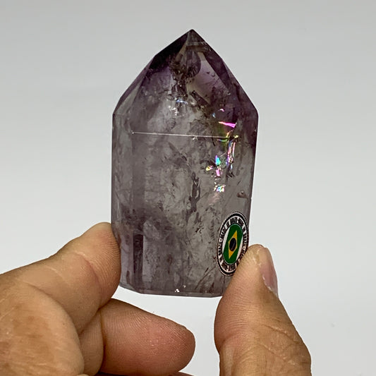 69.3g, 2.3"x1.3"x0.8", Natural Amethyst Tower Point Obelisk @Brazil, B32320