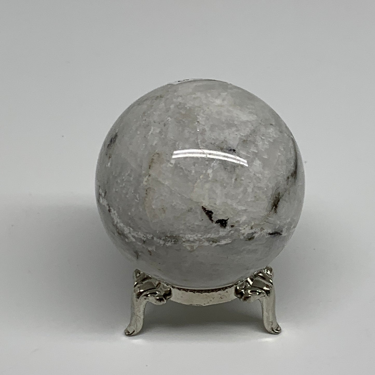 203.2g, 2.1"(52mm), Natural Rainbow Moonstone Sphere Ball Gemstone, B34342