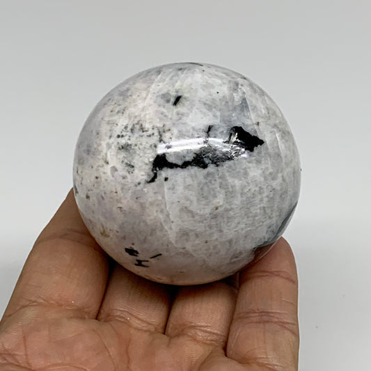 238.2g, 2.2"(55mm), Natural Rainbow Moonstone Sphere Ball Gemstone, B34343