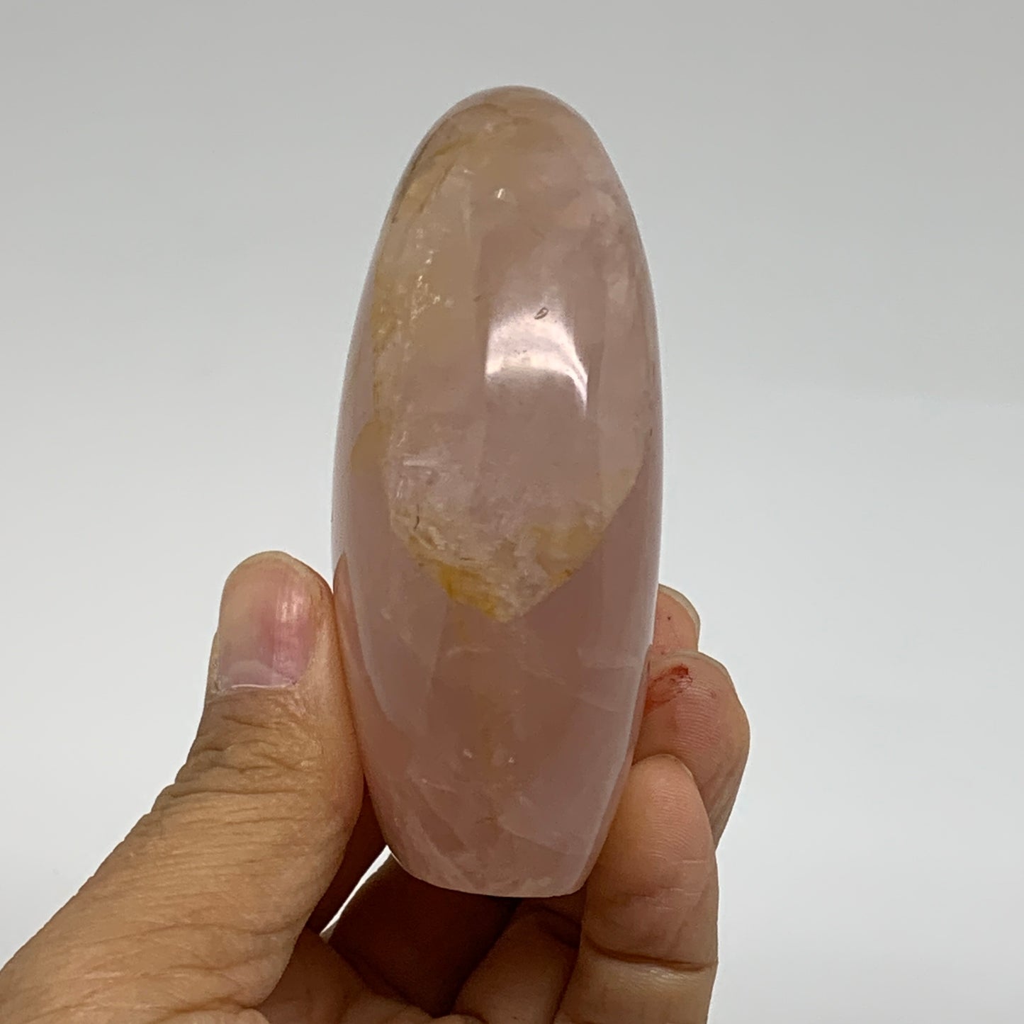 0.56 lbs, 3.2"x2.2"x1.3", Rose Quartz Crystal Freeform Polished Crystal, B37350