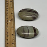 130.7g, 2.2", 2pcs, Narmada Shiva Lingam Palm-Stone Polished, B29407