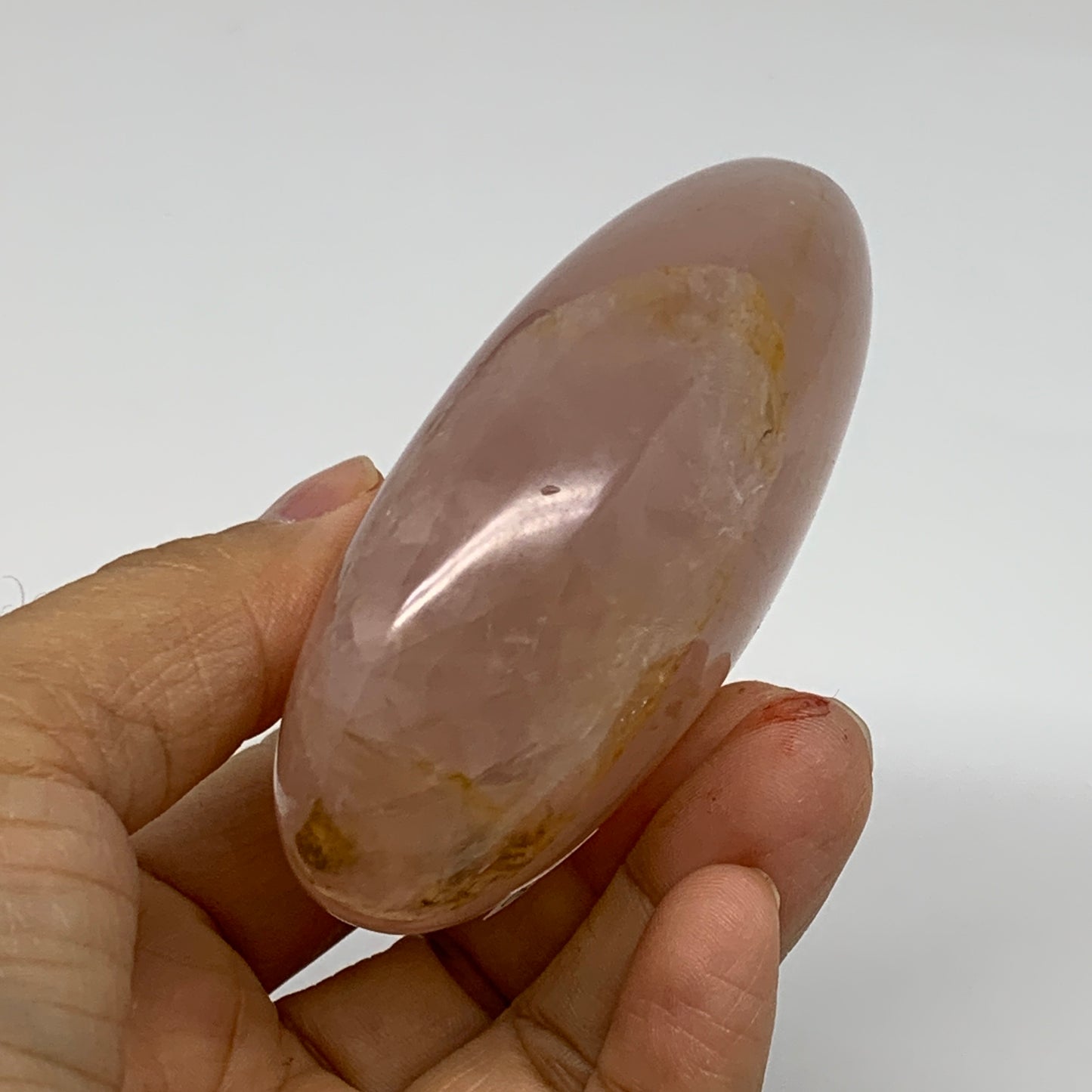 0.56 lbs, 3.2"x2.2"x1.3", Rose Quartz Crystal Freeform Polished Crystal, B37350