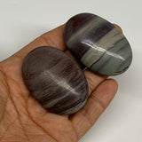 102.7g, 2"- 2.1", 2pcs, Narmada Shiva Lingam Palm-Stone Polished, B29408