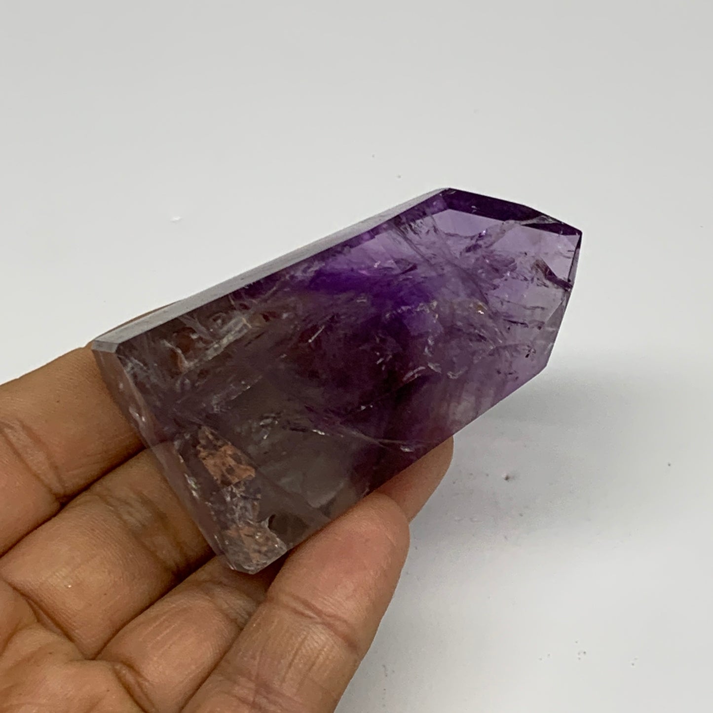 82.2g, 2.6"x1.6"x0.8", Natural Amethyst Tower Point Obelisk @Brazil, B32321