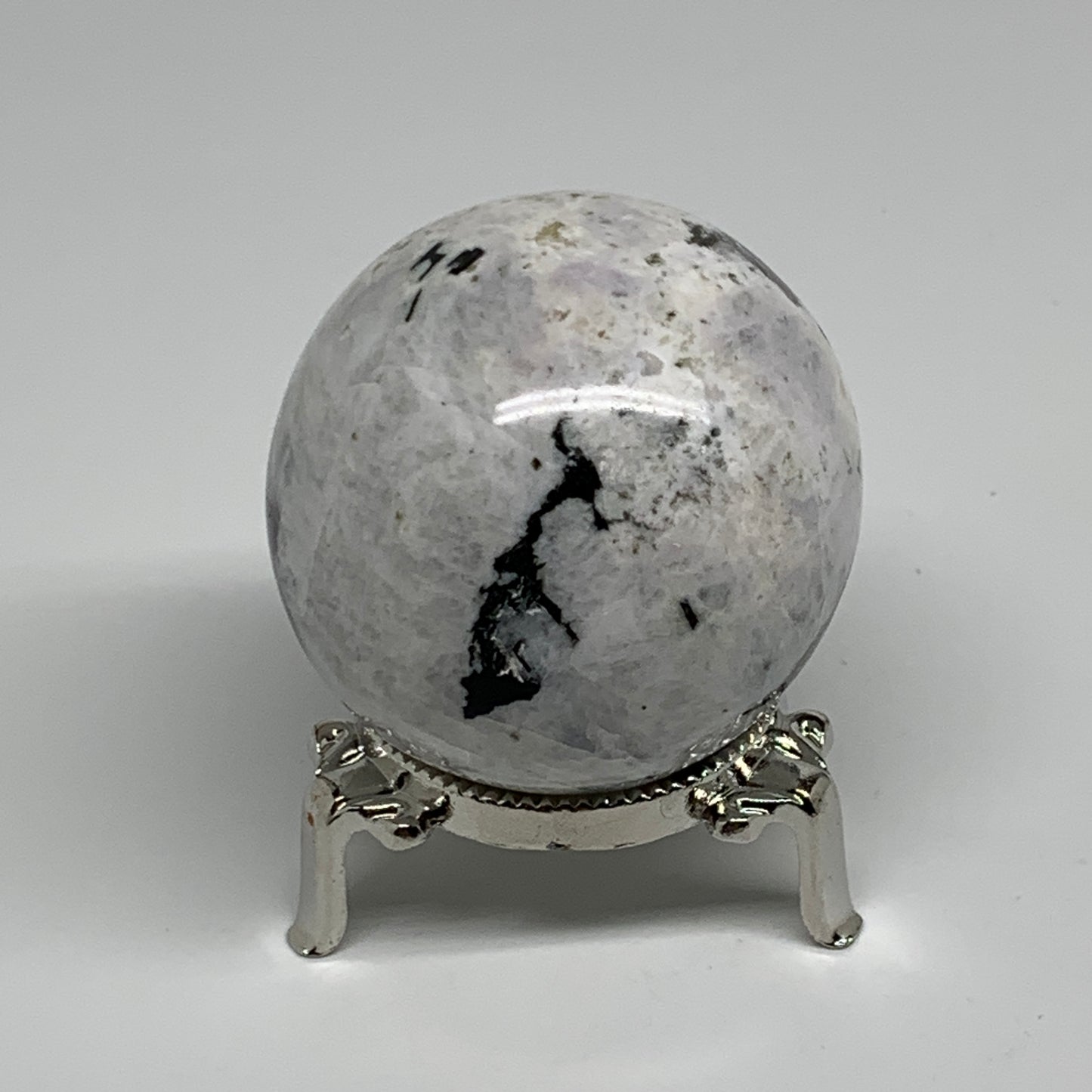 238.2g, 2.2"(55mm), Natural Rainbow Moonstone Sphere Ball Gemstone, B34343