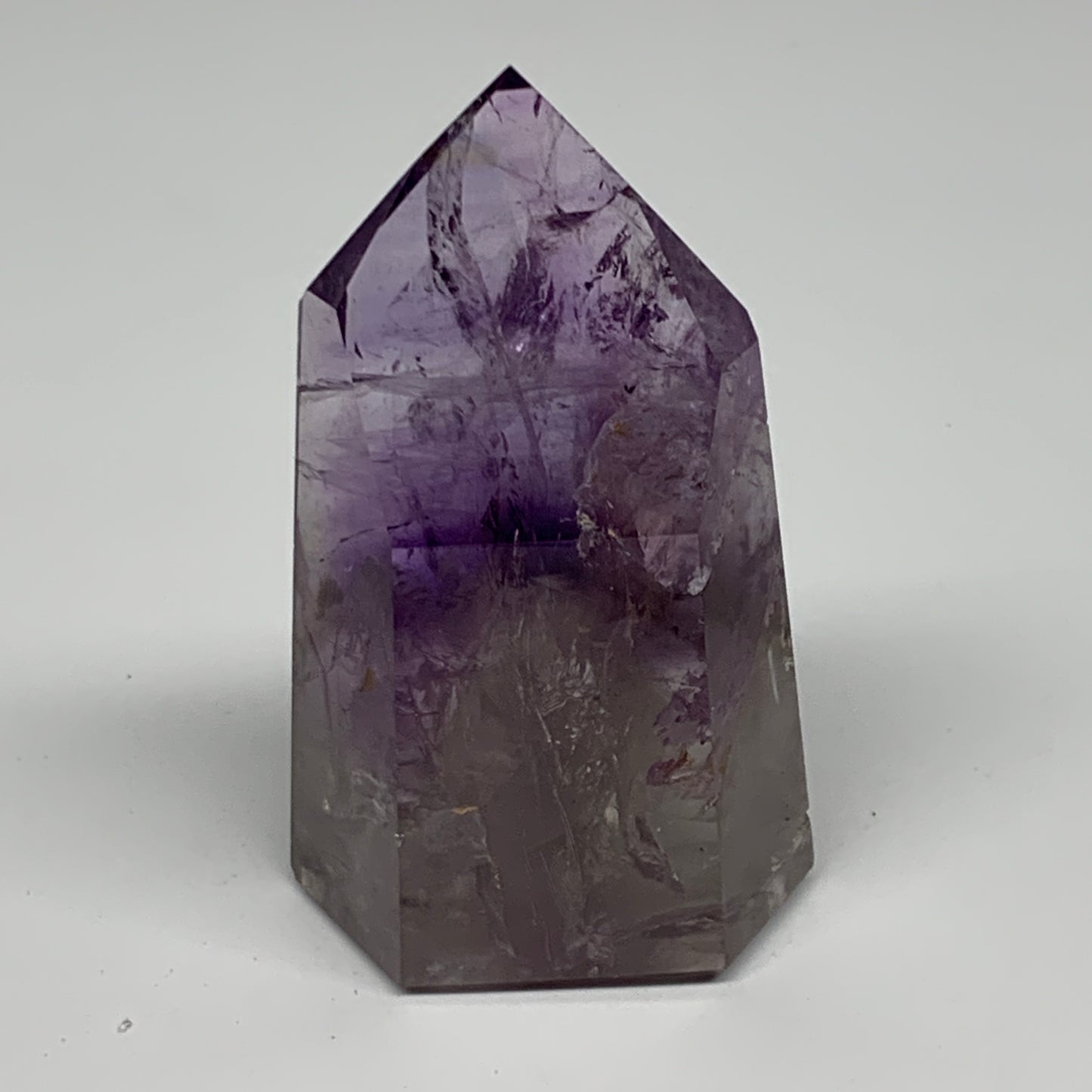 82.2g, 2.6"x1.6"x0.8", Natural Amethyst Tower Point Obelisk @Brazil, B32321