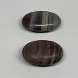 102.7g, 2"- 2.1", 2pcs, Narmada Shiva Lingam Palm-Stone Polished, B29408