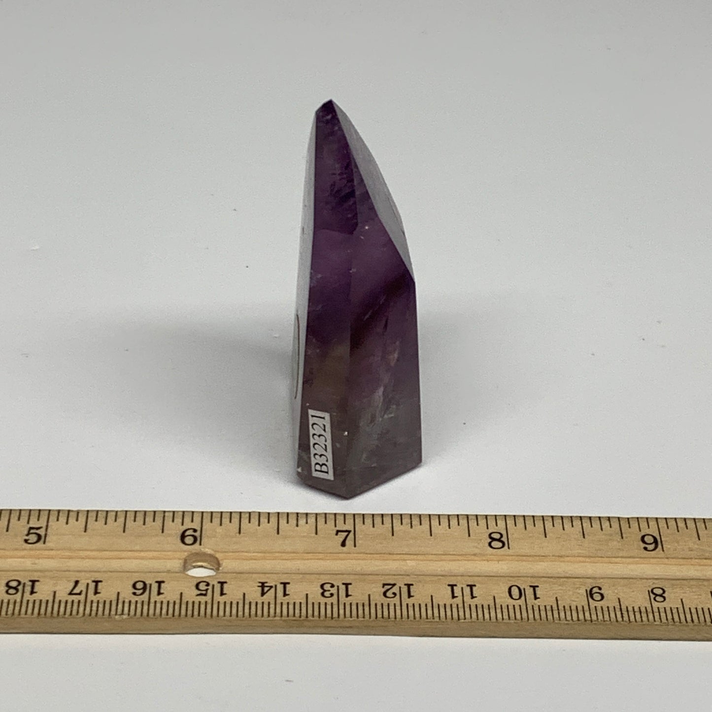 82.2g, 2.6"x1.6"x0.8", Natural Amethyst Tower Point Obelisk @Brazil, B32321