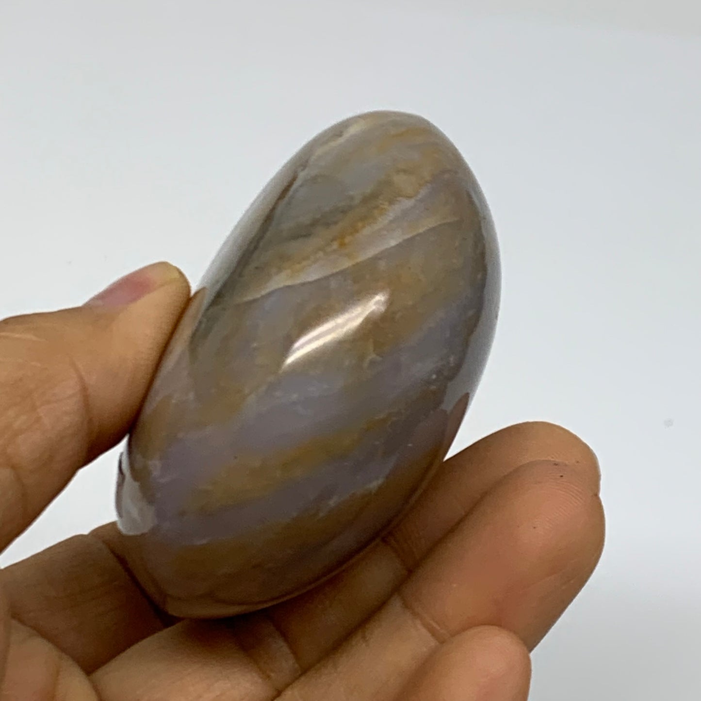189.9g, 2.5"x2.5"x1.3" Natural Ocean Jasper Palm-Stone Orbicular Jasper, B38197