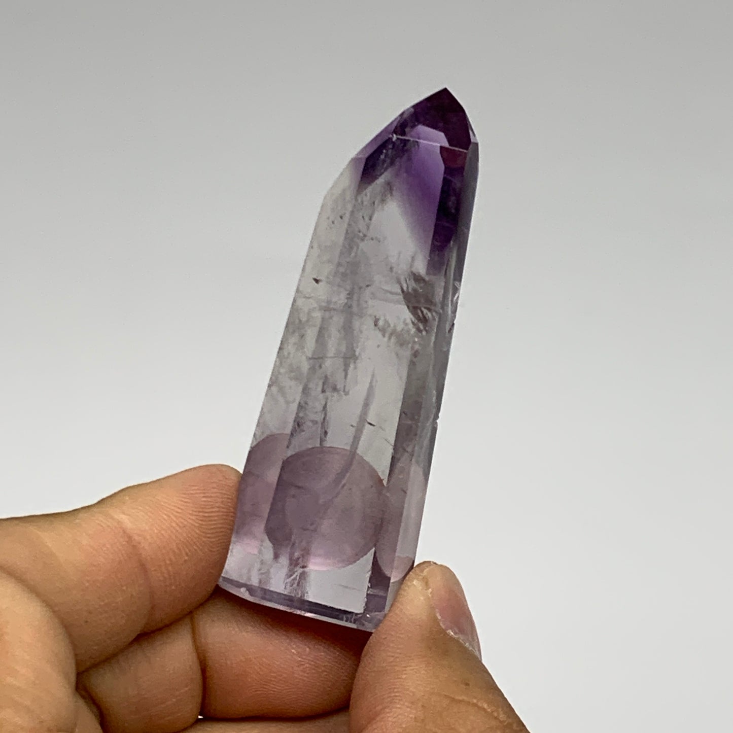 34.2g, 2.5"x0.9"x0.6", Natural Amethyst Tower Point Obelisk @Brazil, B32322