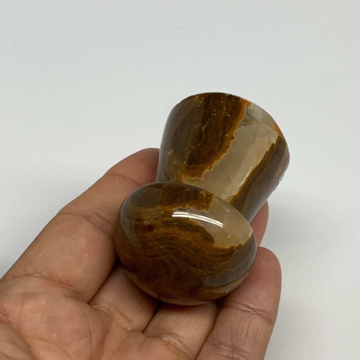 115g, 2.1"x1.4" Natural Onxy Mushroom Gemstone @Pakistan, B30176