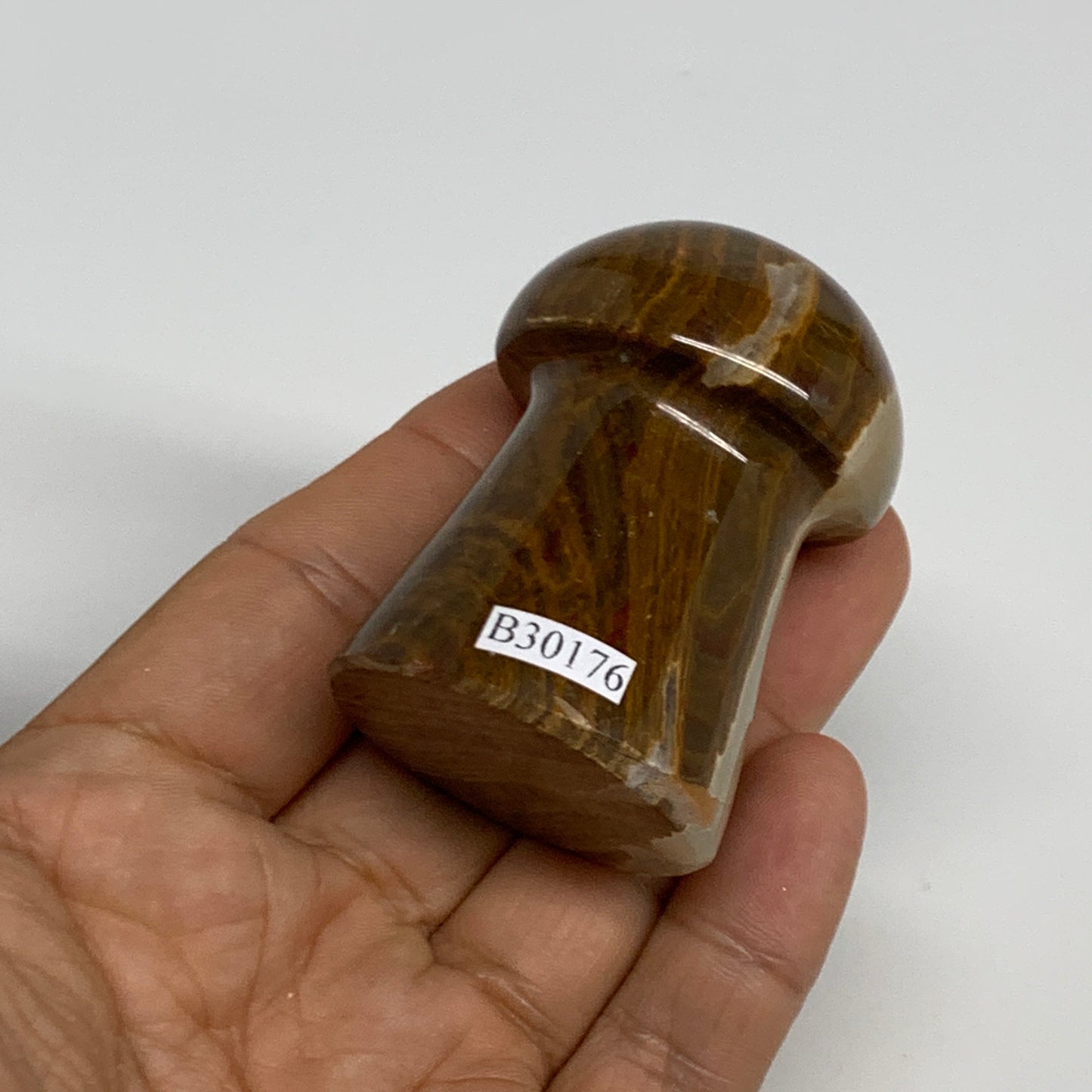 115g, 2.1"x1.4" Natural Onxy Mushroom Gemstone @Pakistan, B30176