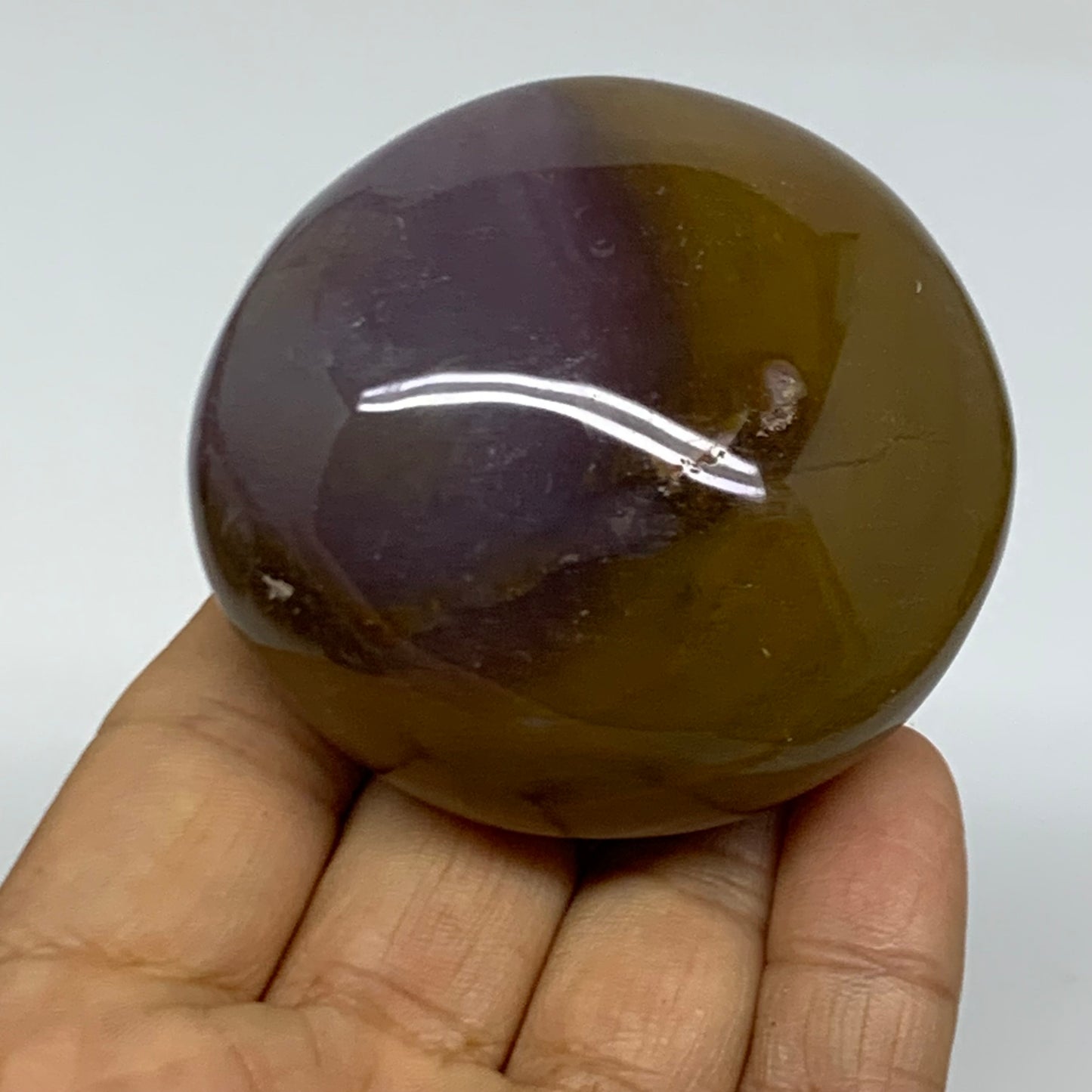 184.5g, 2.5"x2.3"x1.5" Natural Ocean Jasper Palm-Stone Orbicular Jasper, B38198