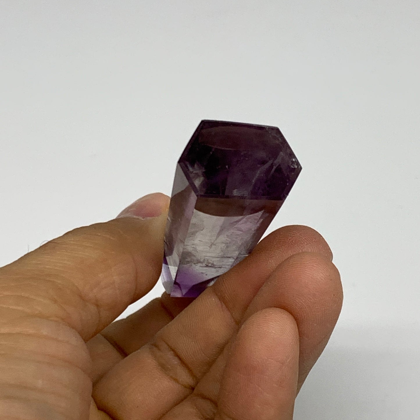 34.2g, 2.5"x0.9"x0.6", Natural Amethyst Tower Point Obelisk @Brazil, B32322