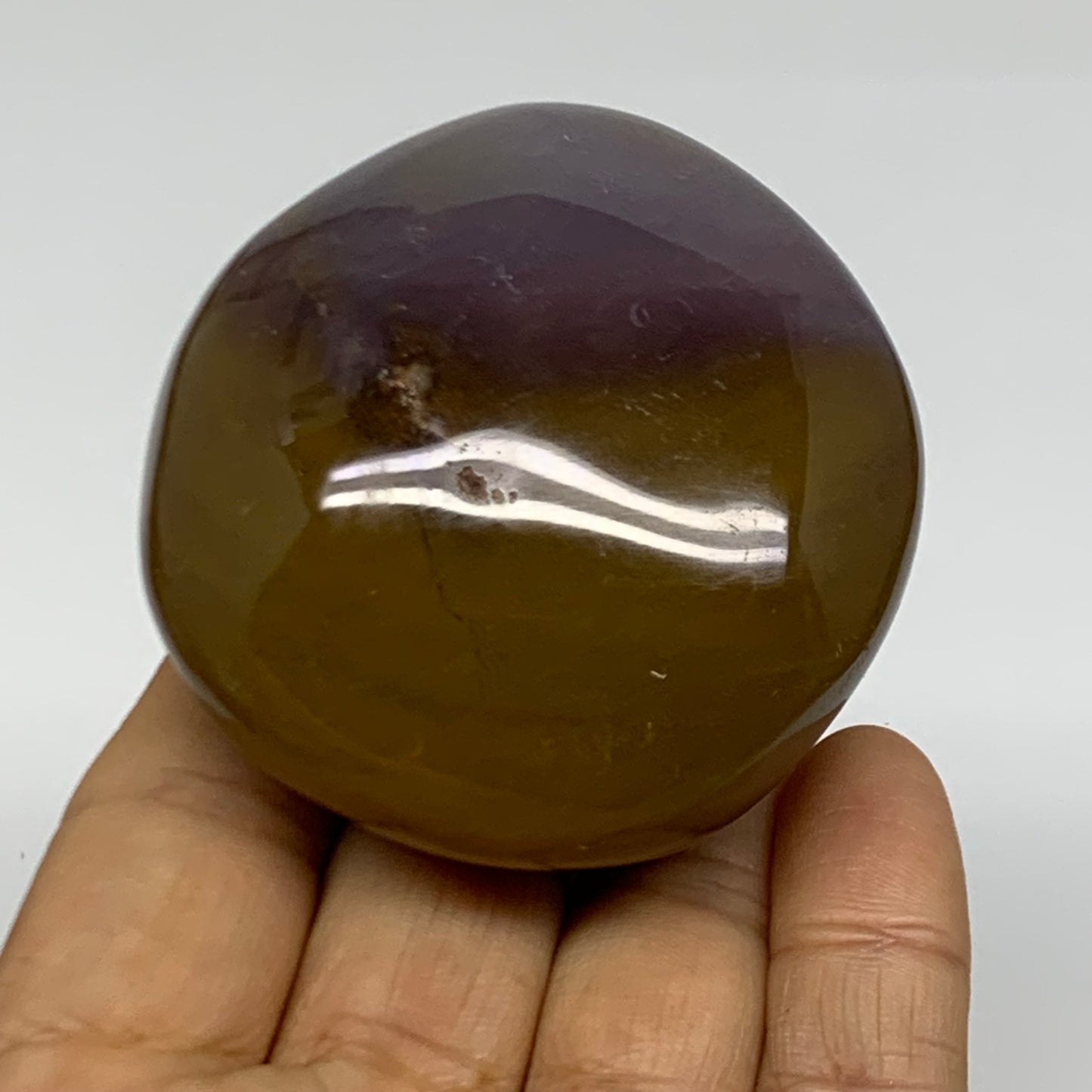 184.5g, 2.5"x2.3"x1.5" Natural Ocean Jasper Palm-Stone Orbicular Jasper, B38198