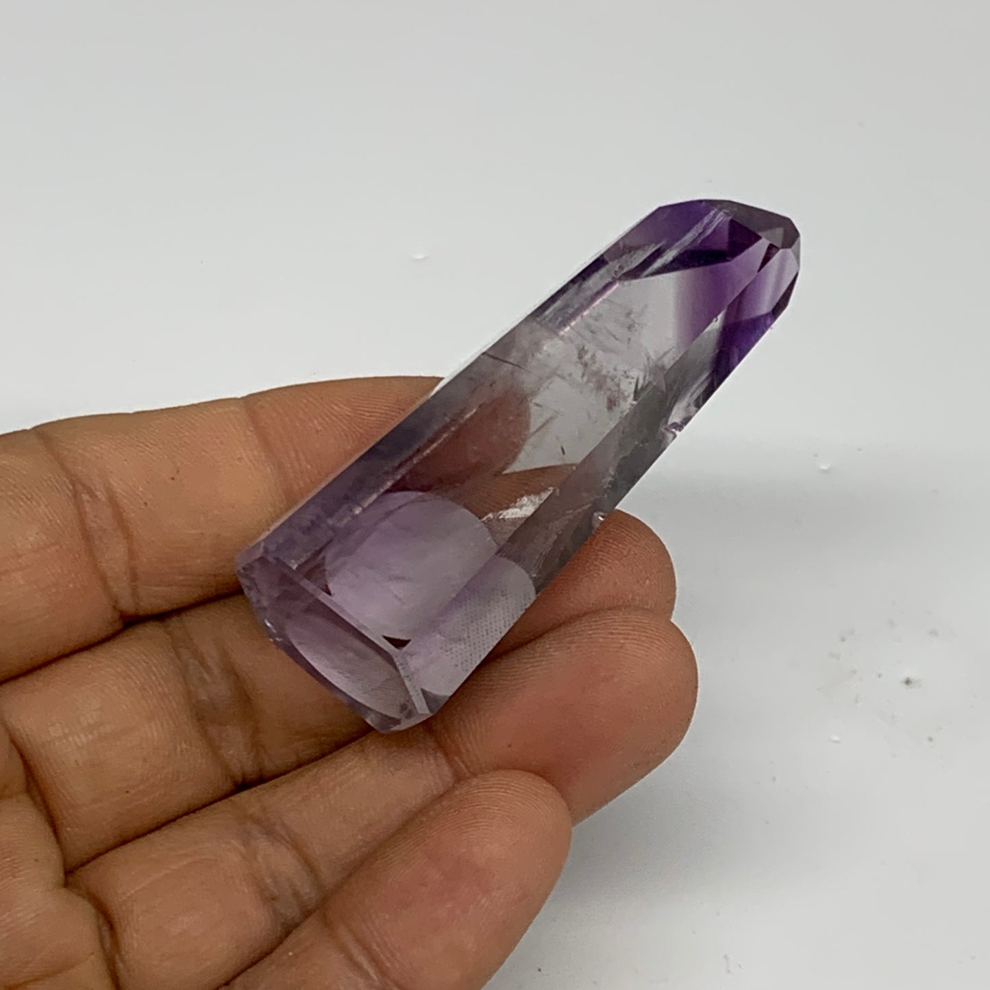 34.2g, 2.5"x0.9"x0.6", Natural Amethyst Tower Point Obelisk @Brazil, B32322