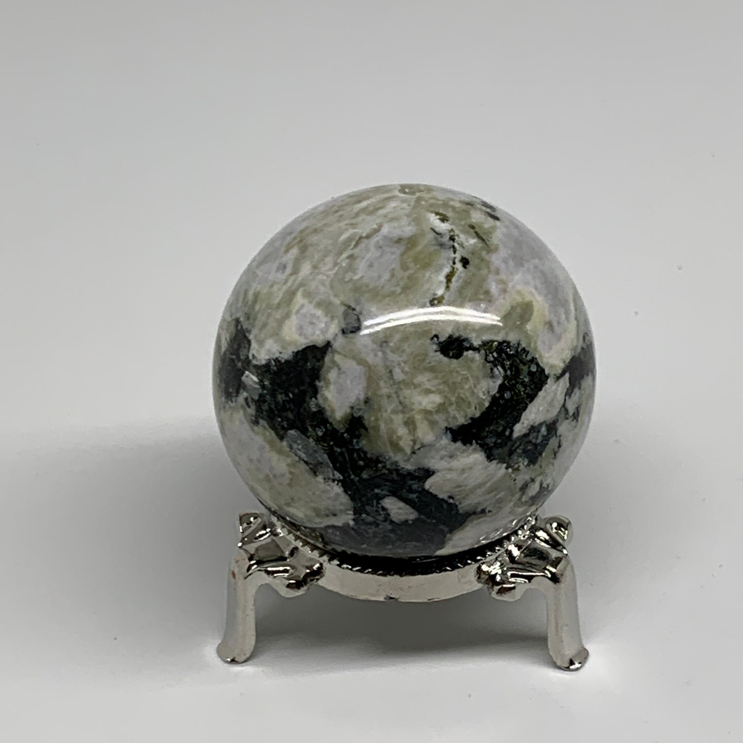 232.1g, 2.1"(53mm), Natural Rainbow Moonstone Sphere Ball Gemstone, B34344