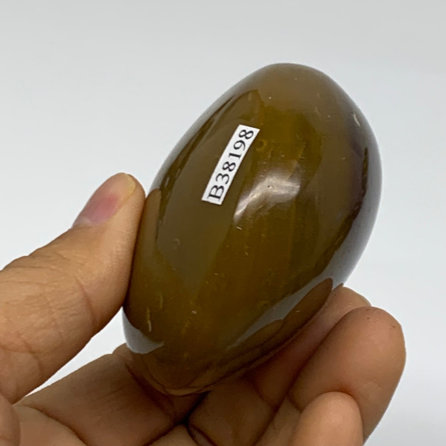 184.5g, 2.5"x2.3"x1.5" Natural Ocean Jasper Palm-Stone Orbicular Jasper, B38198