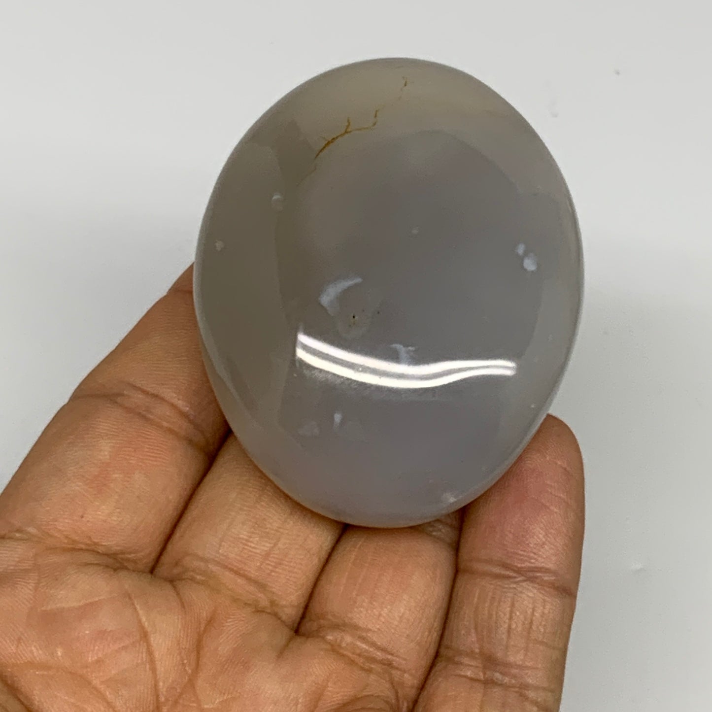 102g, 2.5"x1.9"x1" Orca Agate Palm-Stone Reiki Energy Crystal Reiki, B28675