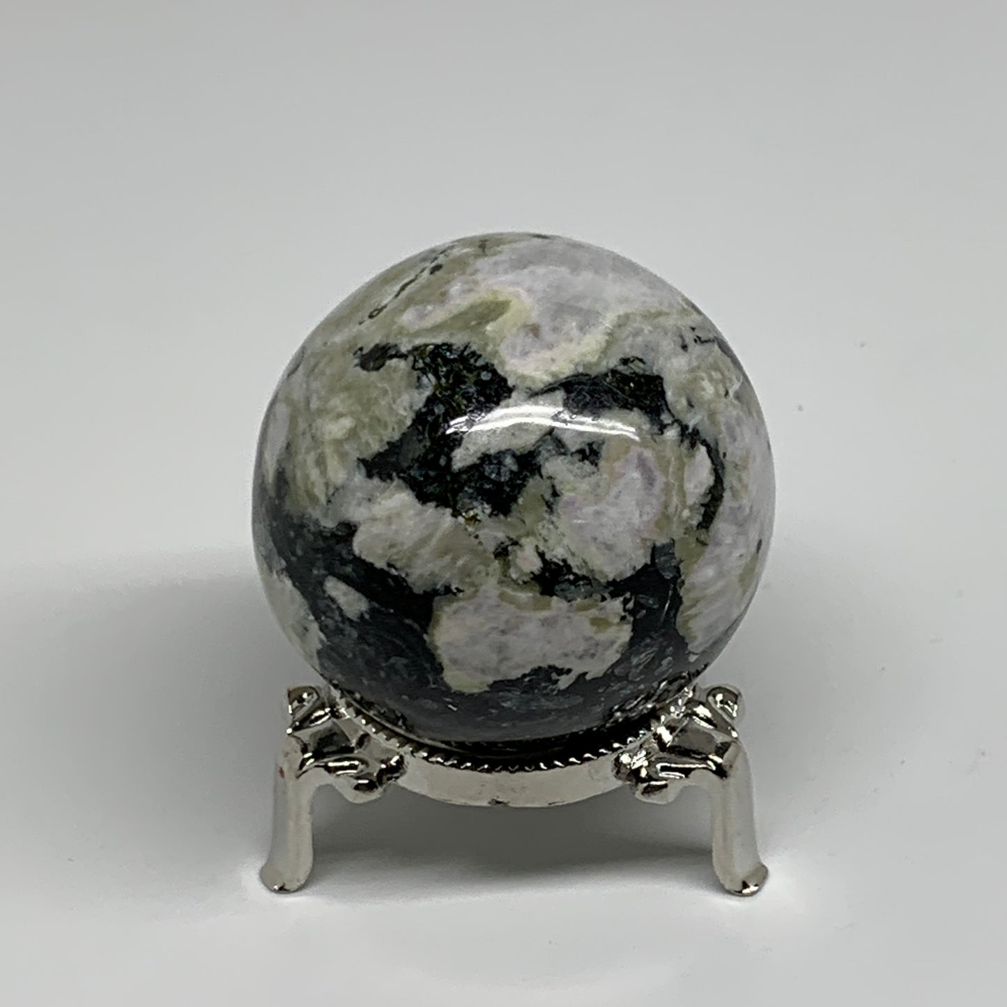 232.1g, 2.1"(53mm), Natural Rainbow Moonstone Sphere Ball Gemstone, B34344