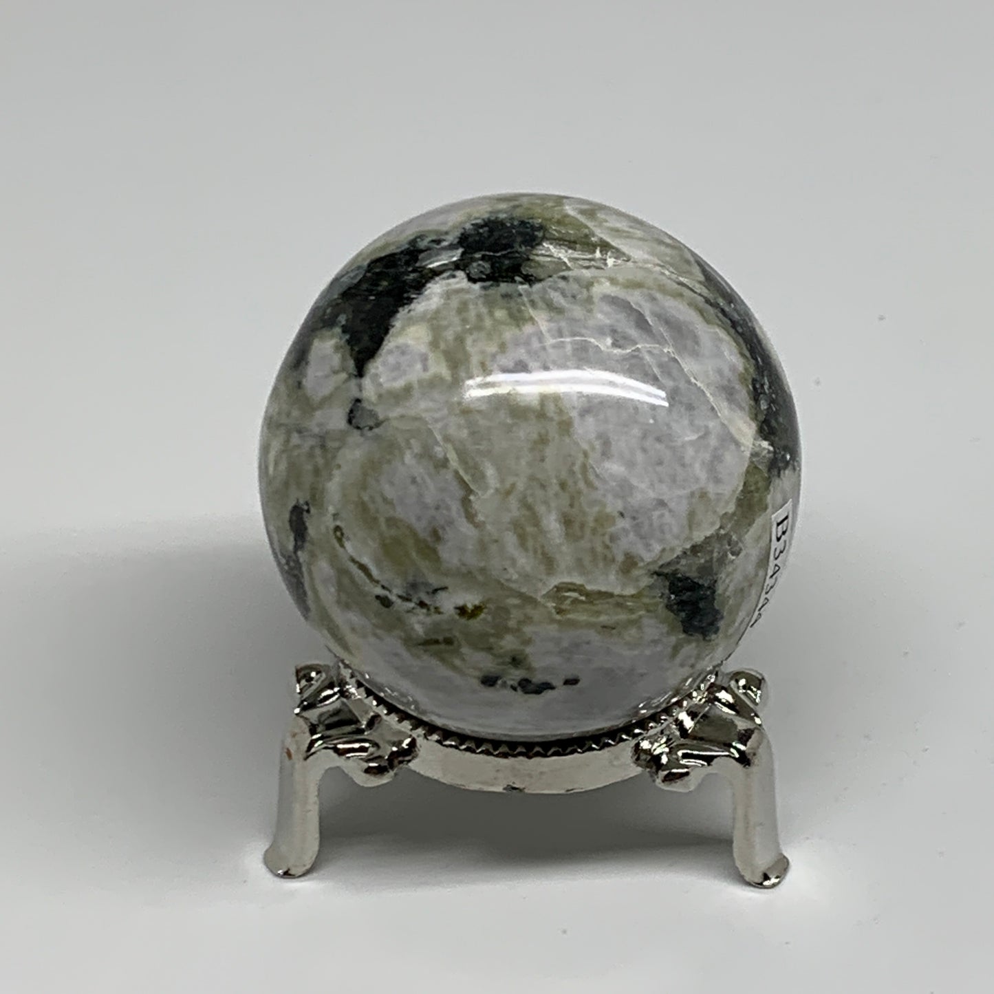 232.1g, 2.1"(53mm), Natural Rainbow Moonstone Sphere Ball Gemstone, B34344