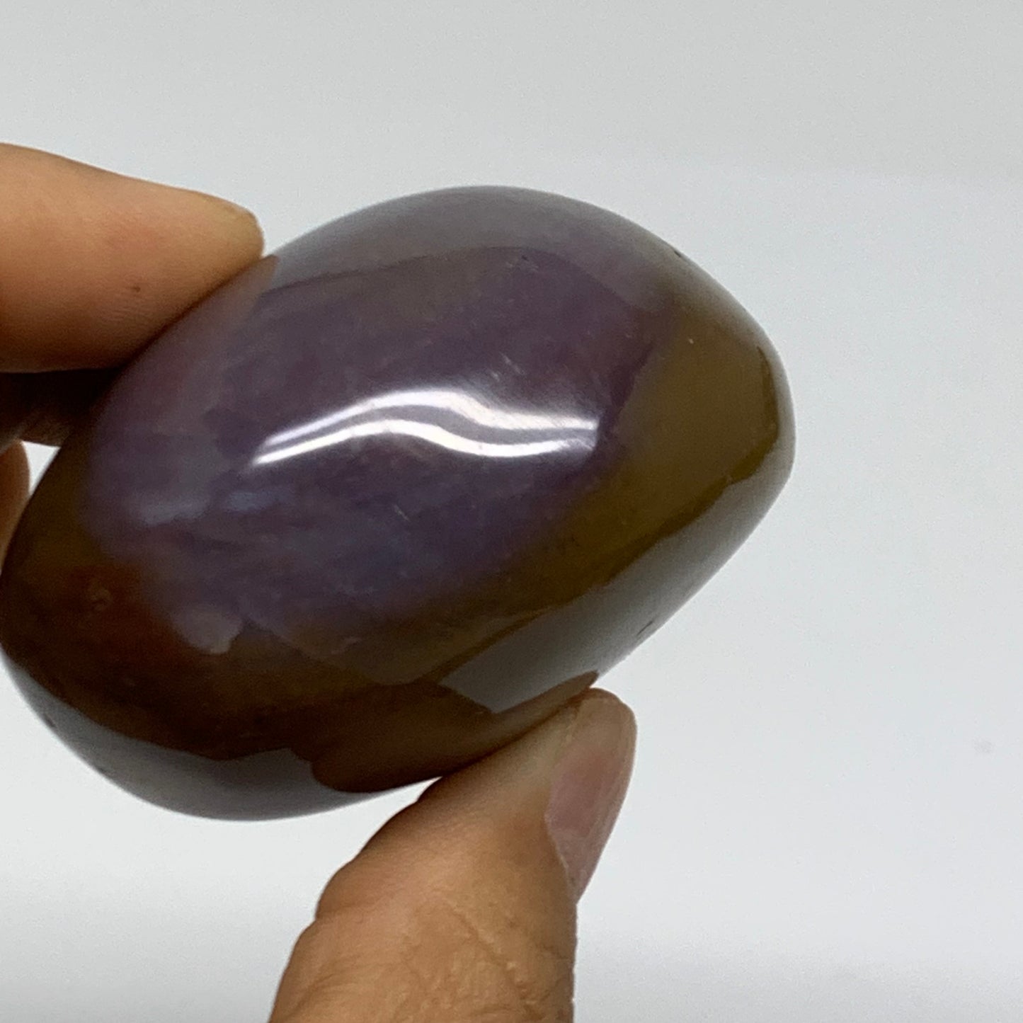 184.5g, 2.5"x2.3"x1.5" Natural Ocean Jasper Palm-Stone Orbicular Jasper, B38198