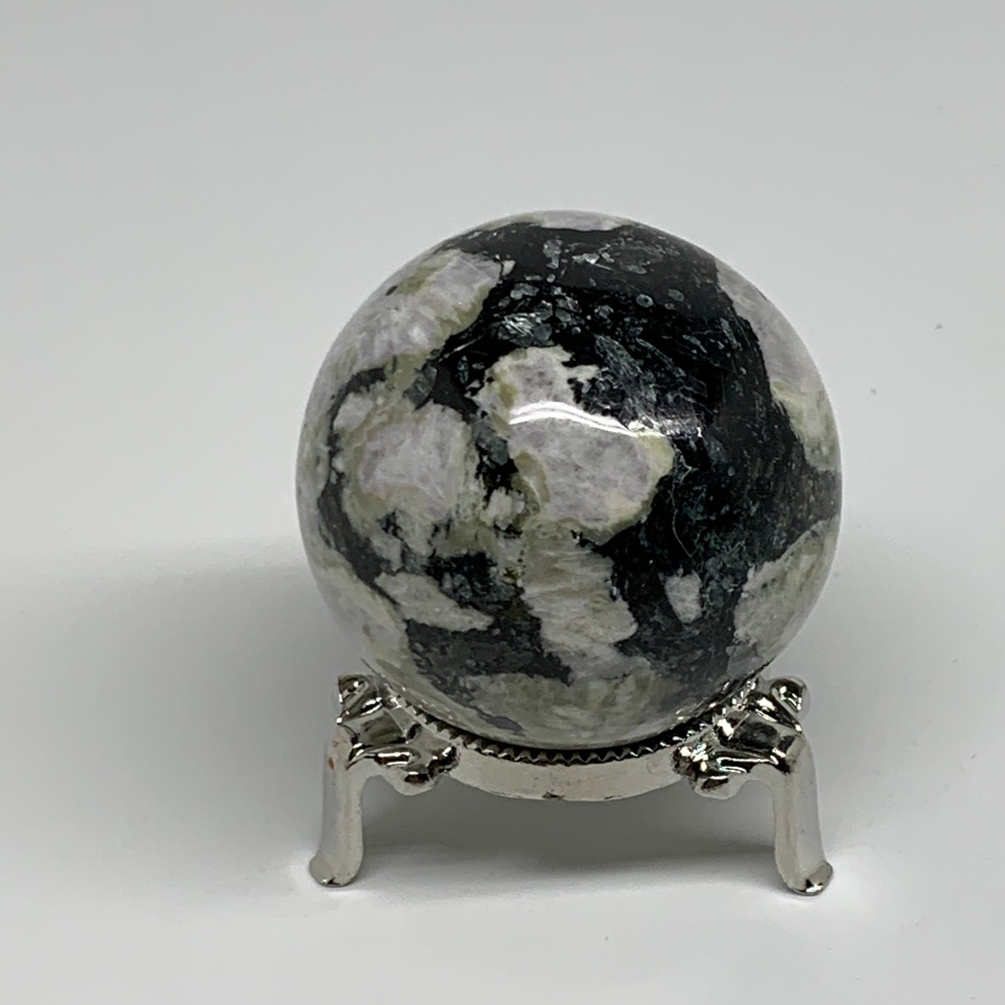 232.1g, 2.1"(53mm), Natural Rainbow Moonstone Sphere Ball Gemstone, B34344