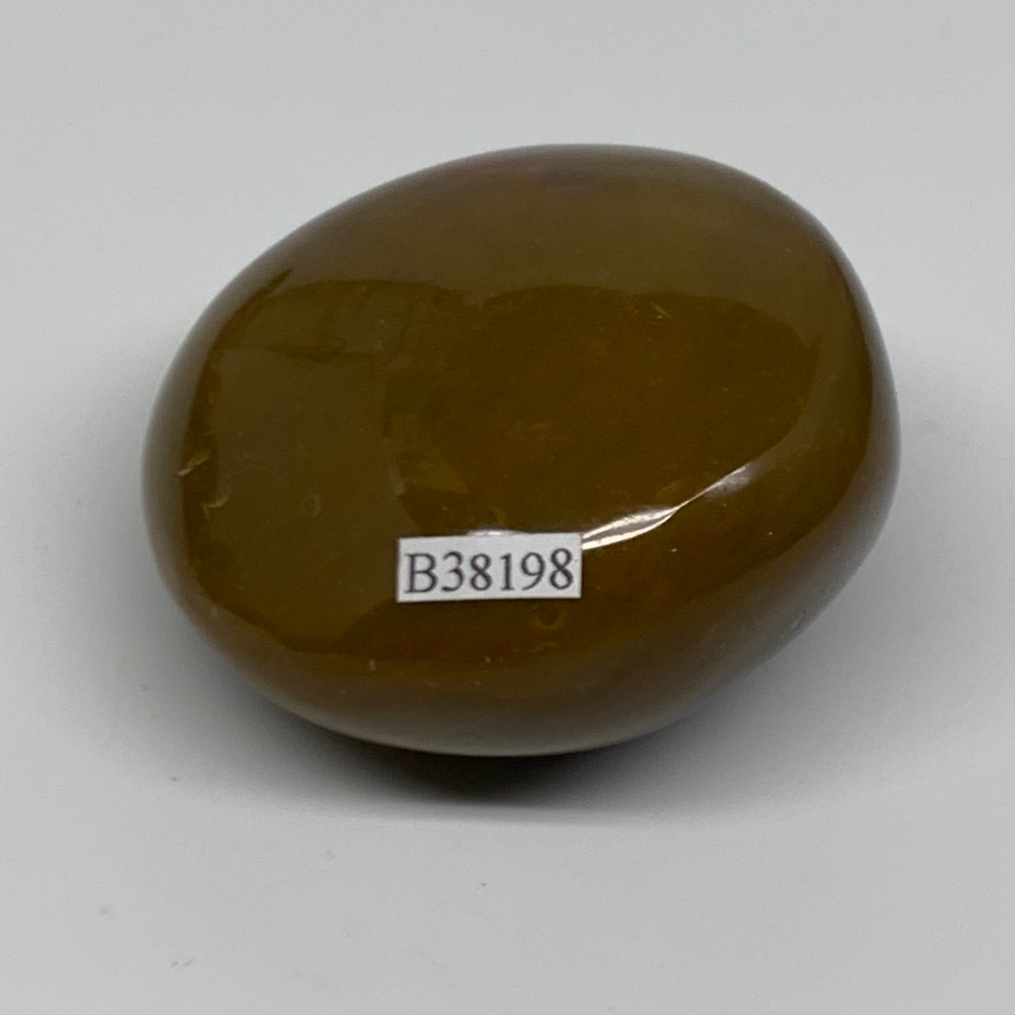 184.5g, 2.5"x2.3"x1.5" Natural Ocean Jasper Palm-Stone Orbicular Jasper, B38198