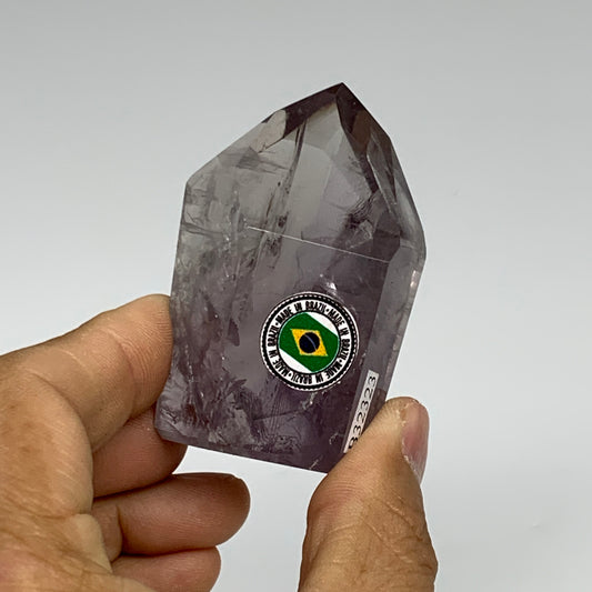 97.7g, 2.4"x1.5"x1.1", Natural Amethyst Tower Point Obelisk @Brazil, B32323