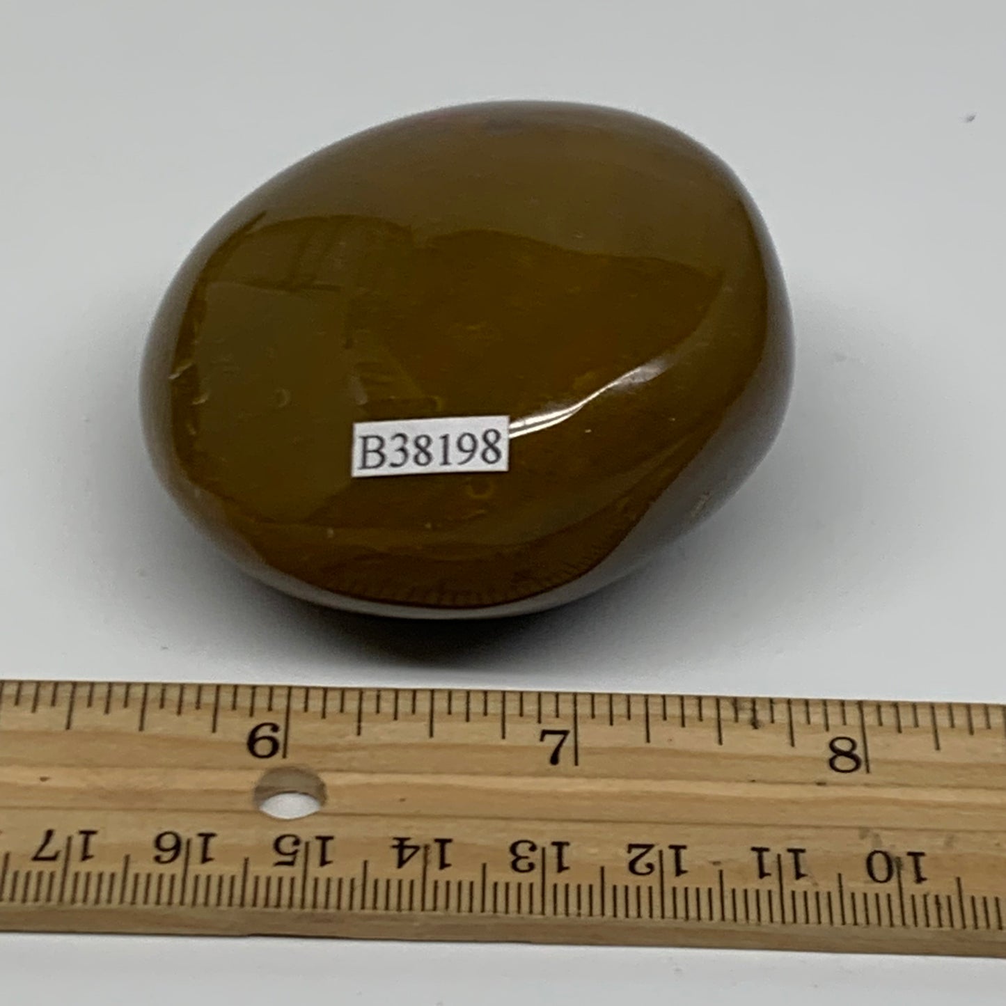 184.5g, 2.5"x2.3"x1.5" Natural Ocean Jasper Palm-Stone Orbicular Jasper, B38198