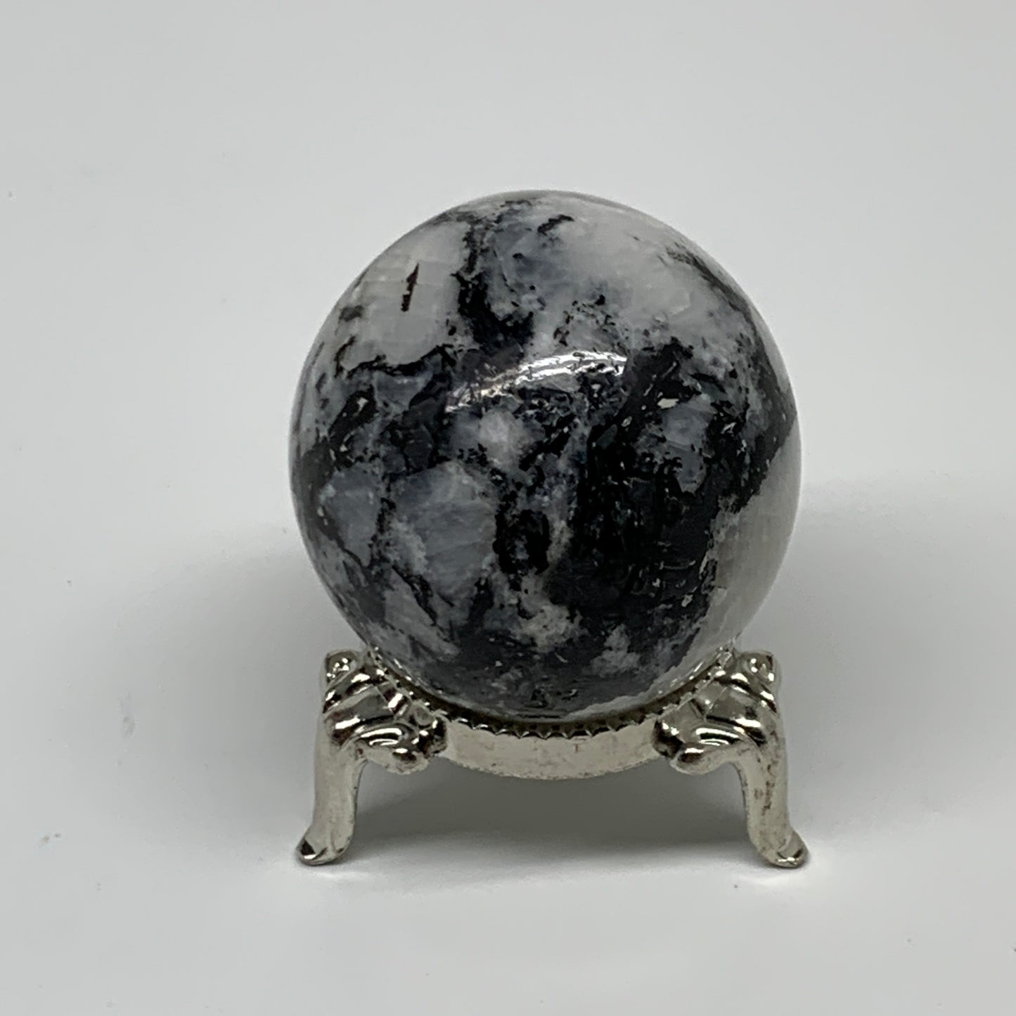 91.8g, 1.6"(40mm), Natural Rainbow Moonstone Sphere Ball Gemstone, B35134