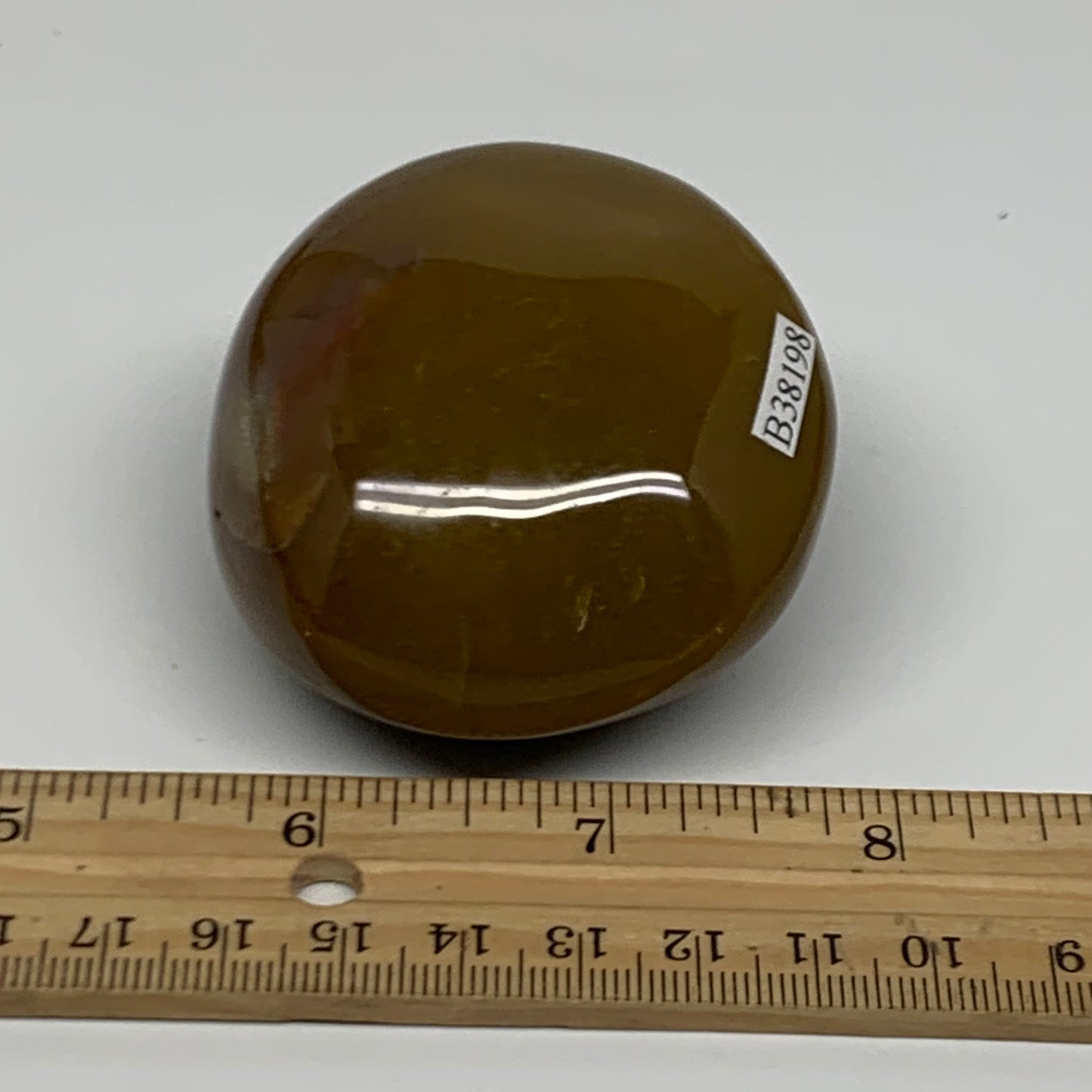 184.5g, 2.5"x2.3"x1.5" Natural Ocean Jasper Palm-Stone Orbicular Jasper, B38198