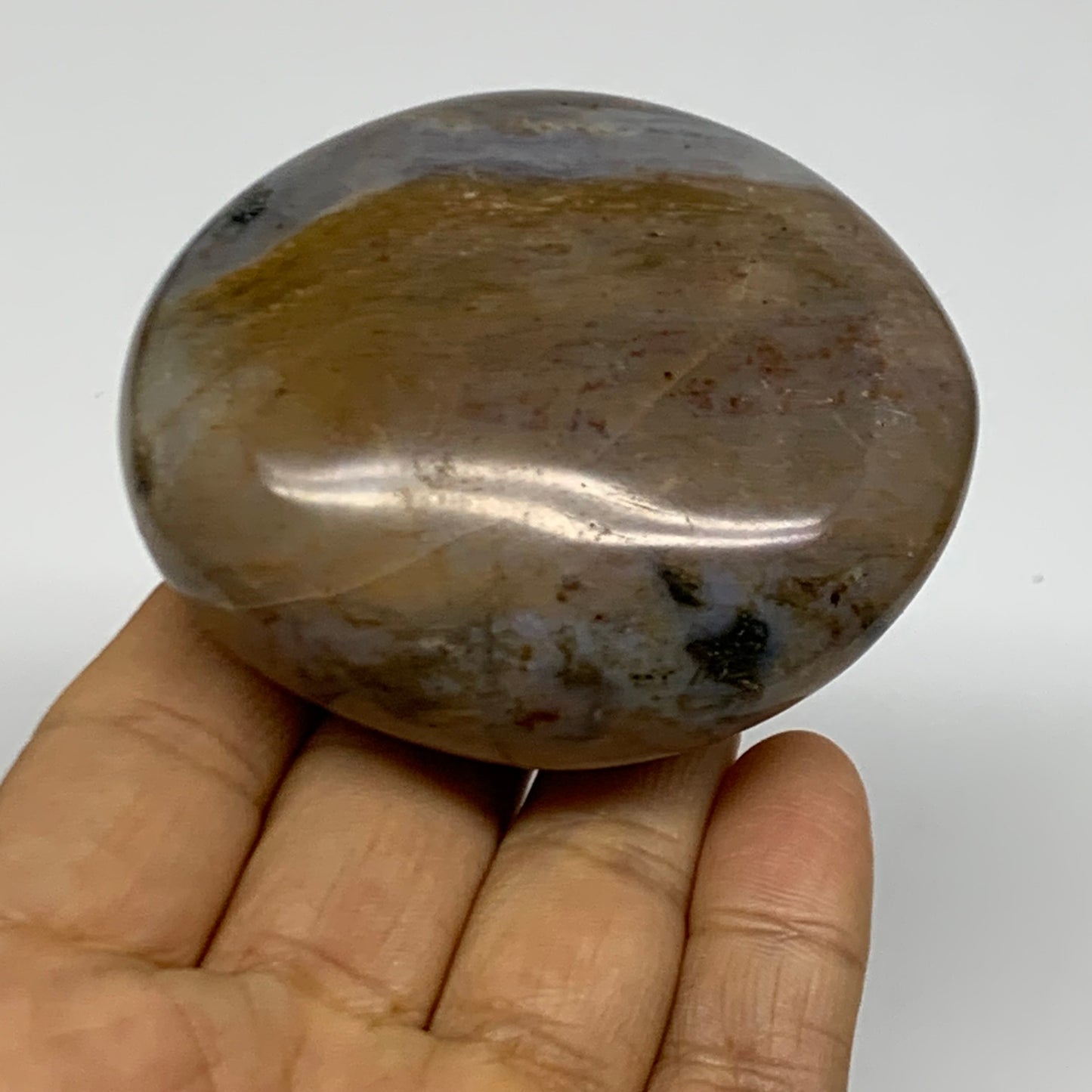180g, 2.7"x2.3"x1.3" Natural Ocean Jasper Palm-Stone Orbicular Jasper, B38199