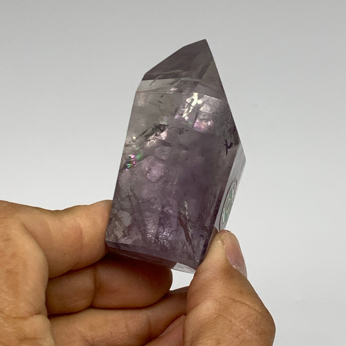 97.7g, 2.4"x1.5"x1.1", Natural Amethyst Tower Point Obelisk @Brazil, B32323
