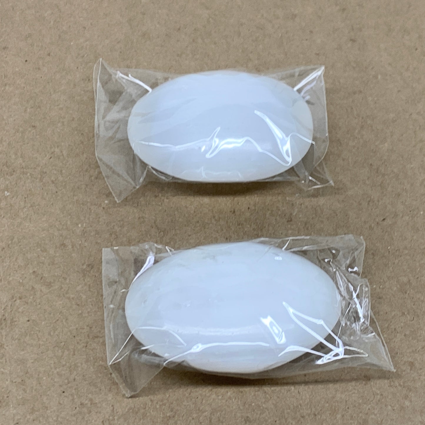 143g, 2.4"x1.7"x0.8", 2pcs, White Selenite Palmstone Crystal Pillow, B36458