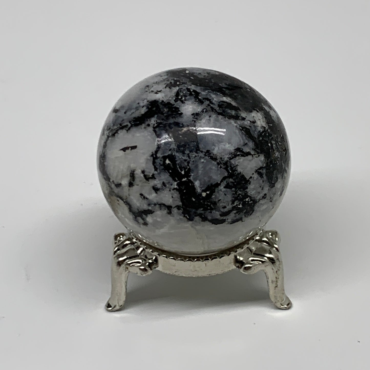 91.8g, 1.6"(40mm), Natural Rainbow Moonstone Sphere Ball Gemstone, B35134