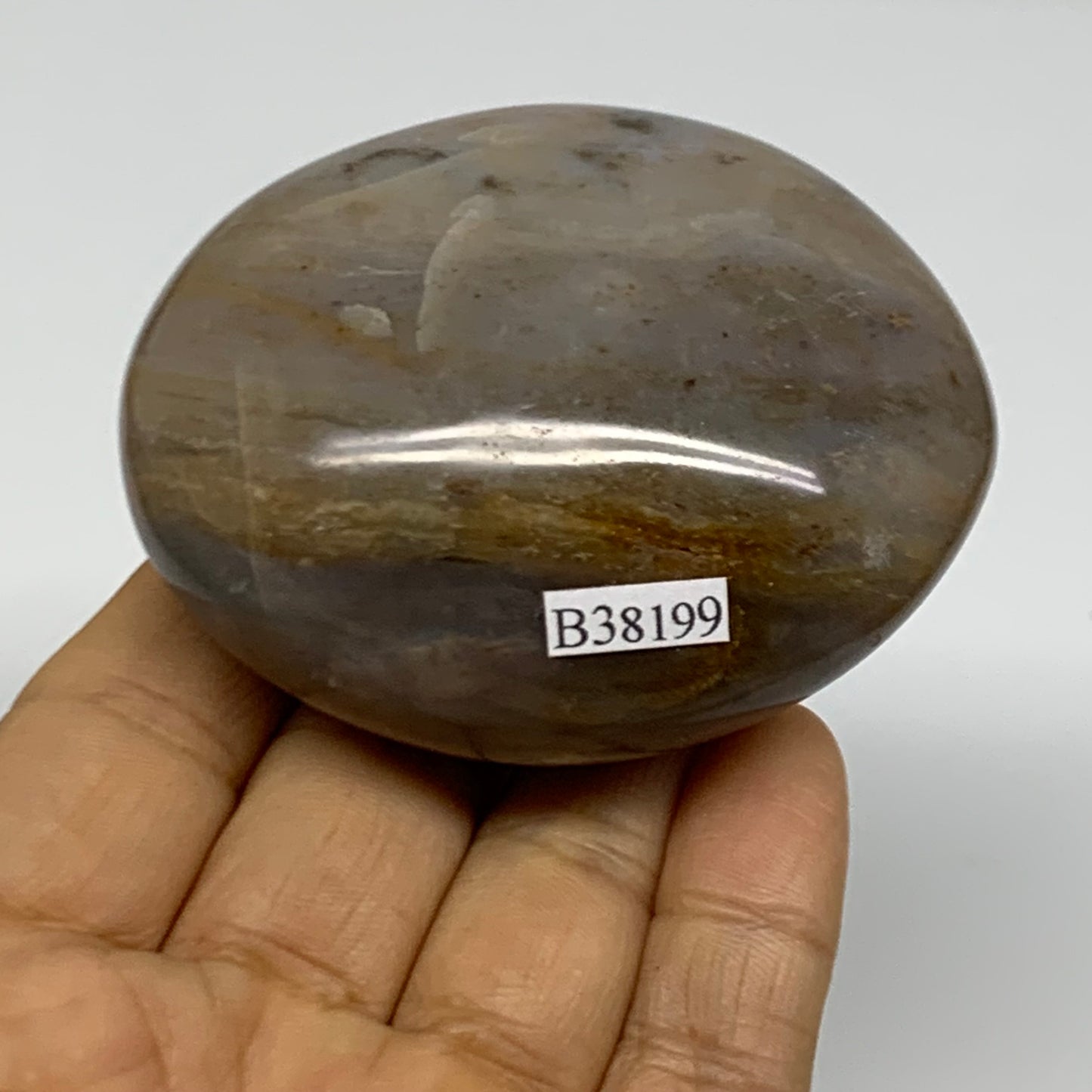180g, 2.7"x2.3"x1.3" Natural Ocean Jasper Palm-Stone Orbicular Jasper, B38199