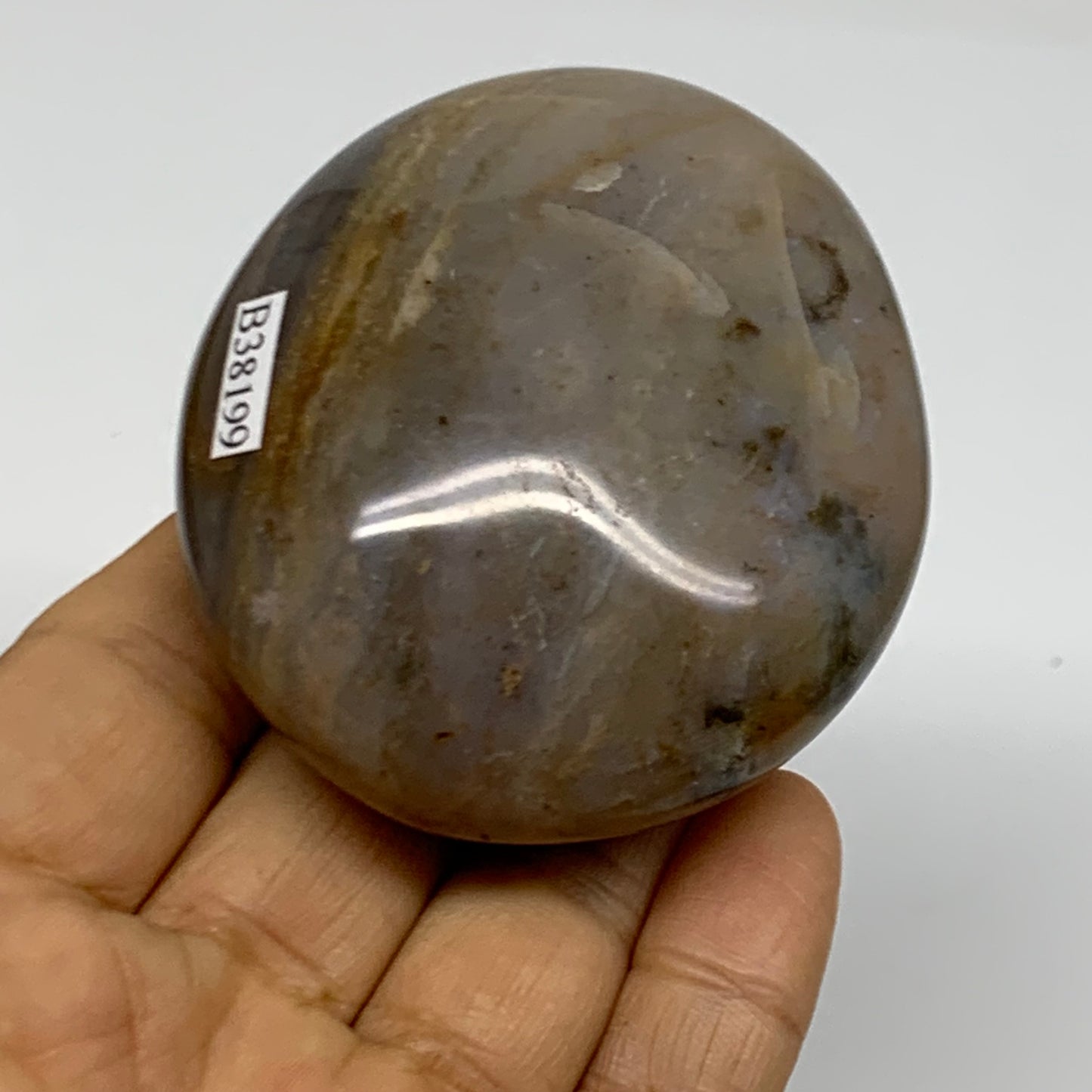 180g, 2.7"x2.3"x1.3" Natural Ocean Jasper Palm-Stone Orbicular Jasper, B38199