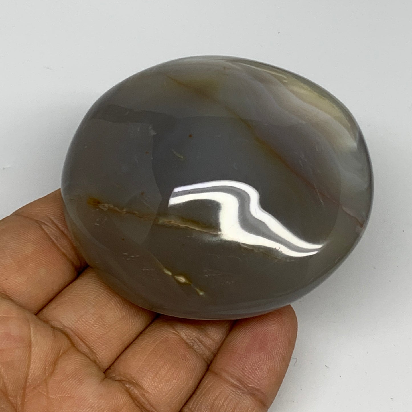 158.4g, 2.6"x2.5"x1.2" Orca Agate Palm-Stone Reiki Energy Crystal Reiki, B28674