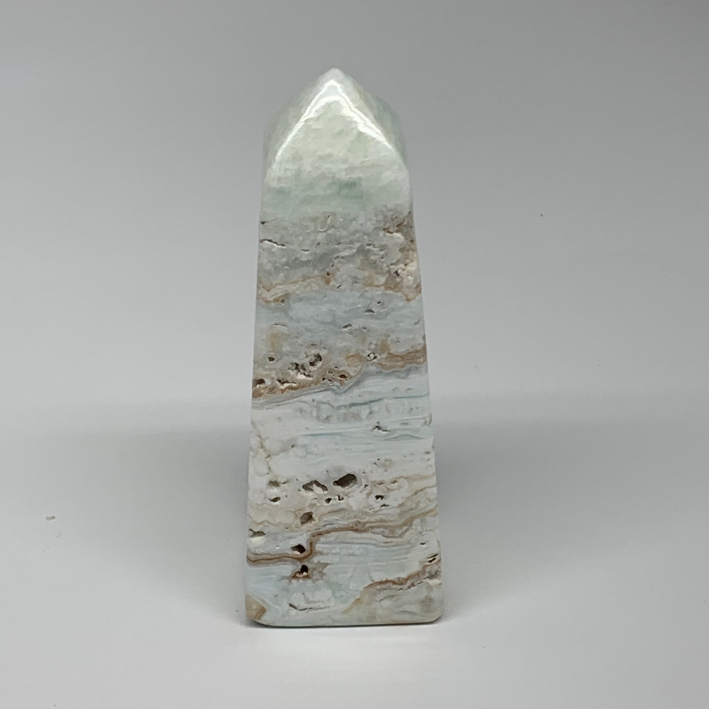 222.5g, 4"x1.3"x1.4", Caribbean Calcite Tower Gemstone @Afghanistan, B33709